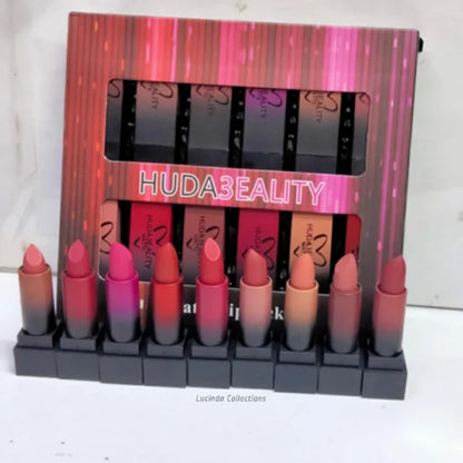 Huda Bullet Matte Lipsticks - Pack Off 12