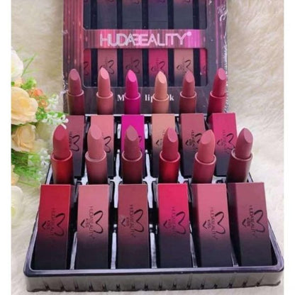 Huda Bullet Matte Lipsticks - Pack Off 12